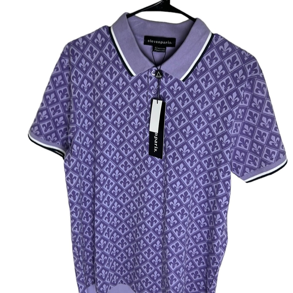 Eleven Paris Lavender Cotton Polo Shirt Men’s Size S